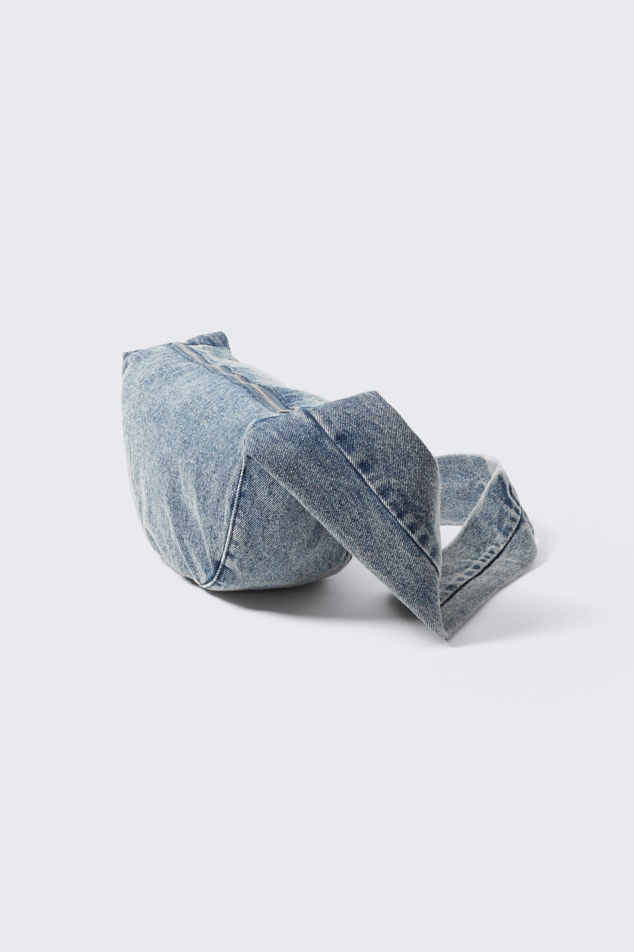 Blue - Small Denim Crossbody Bag - 2