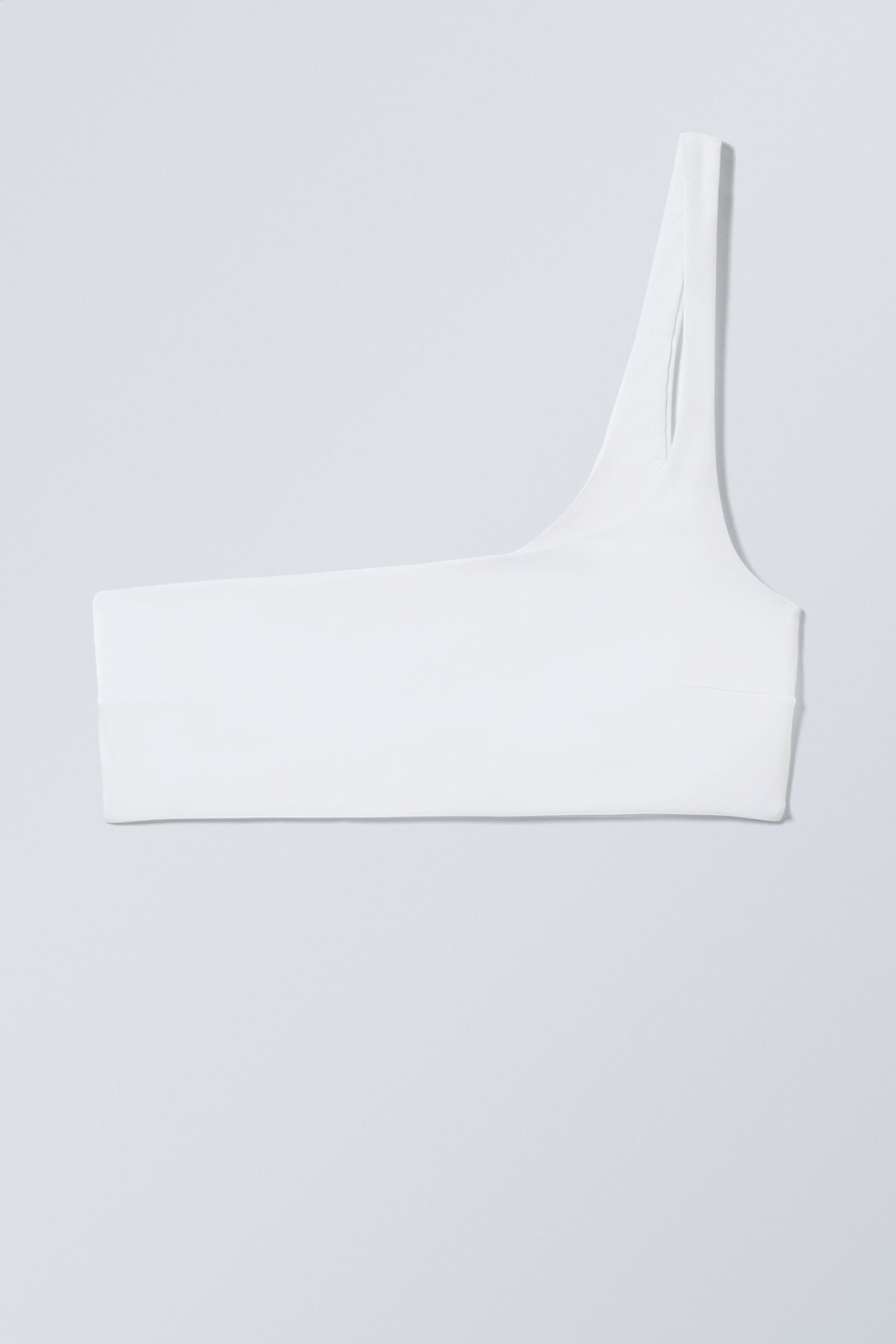 Weiß - Asymmetrisches One-Shoulder-Bikinioberteil - 3