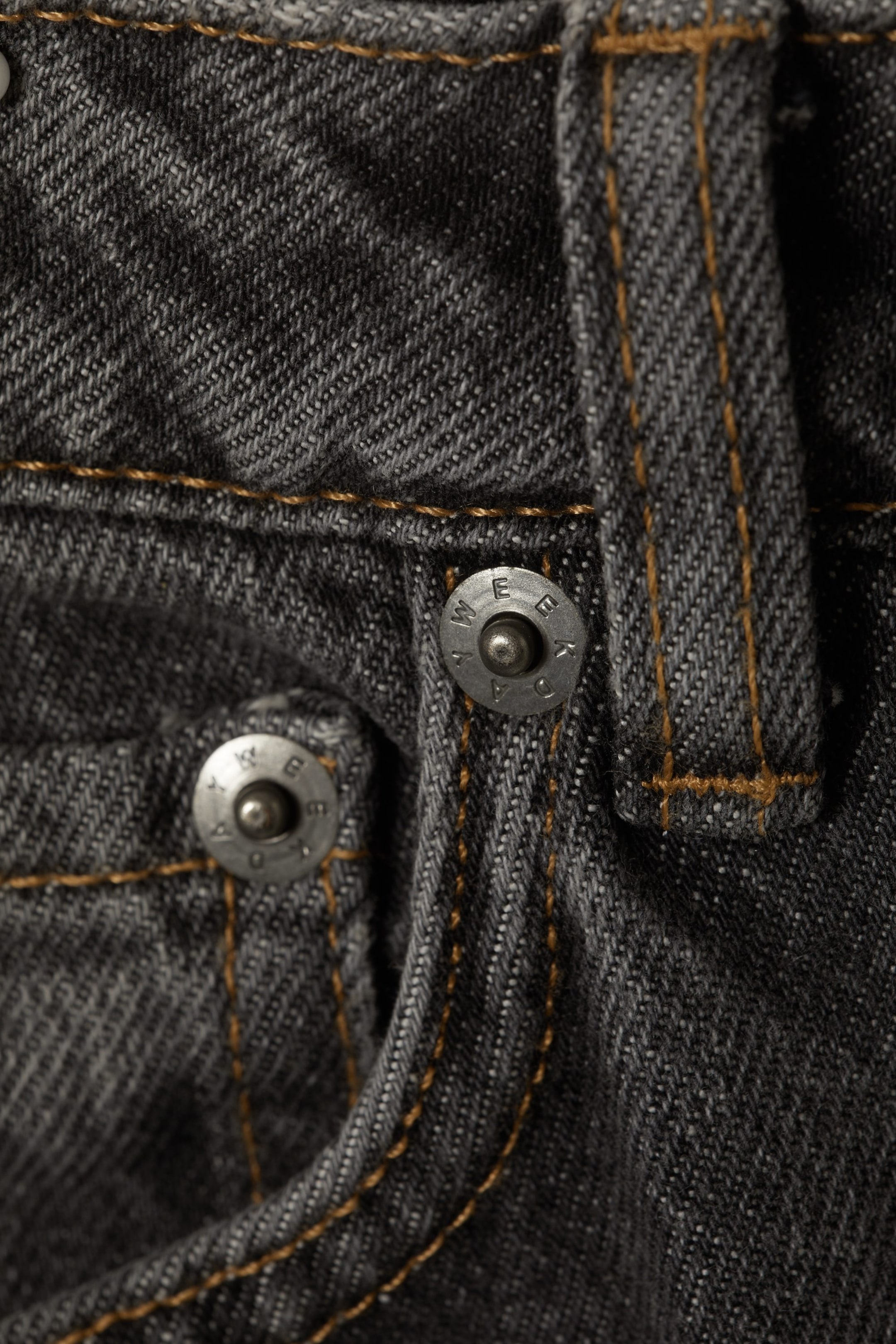 Svart - Pin Mid Waist Regular Straight Jeans - 2