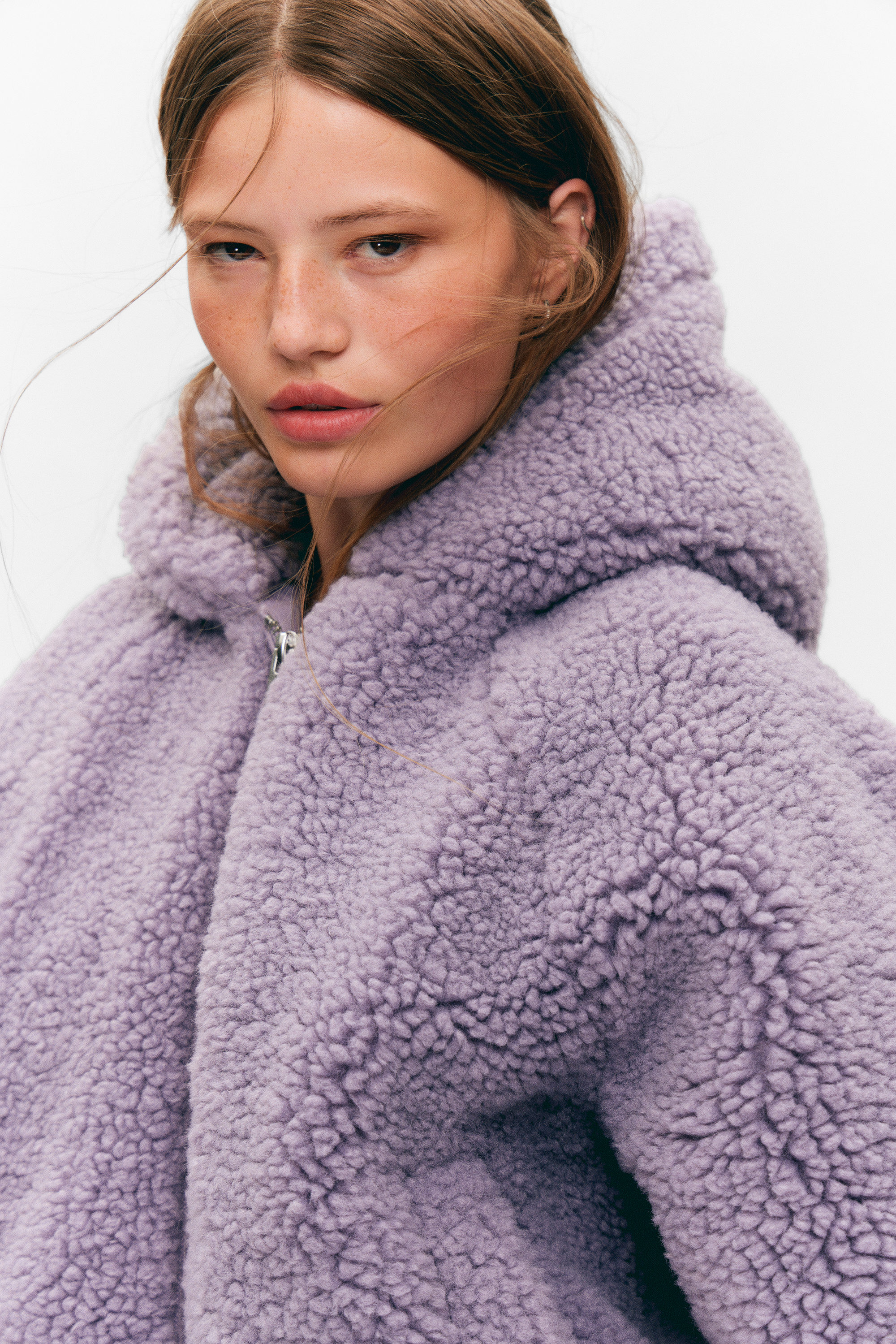 Lila - Stickad hoodie - 2