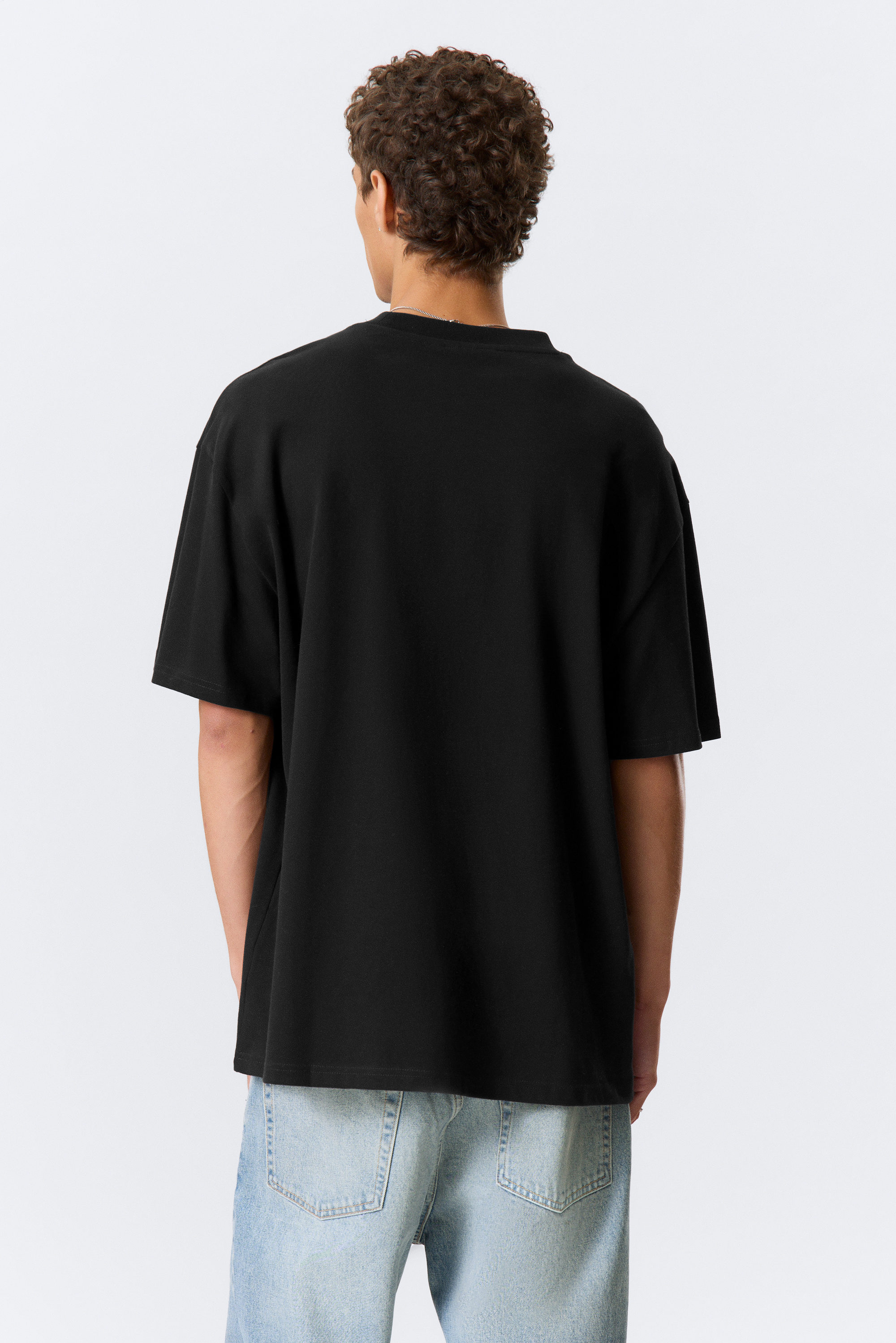 Svart - Great Oversized Kraftig T-shirt - 2