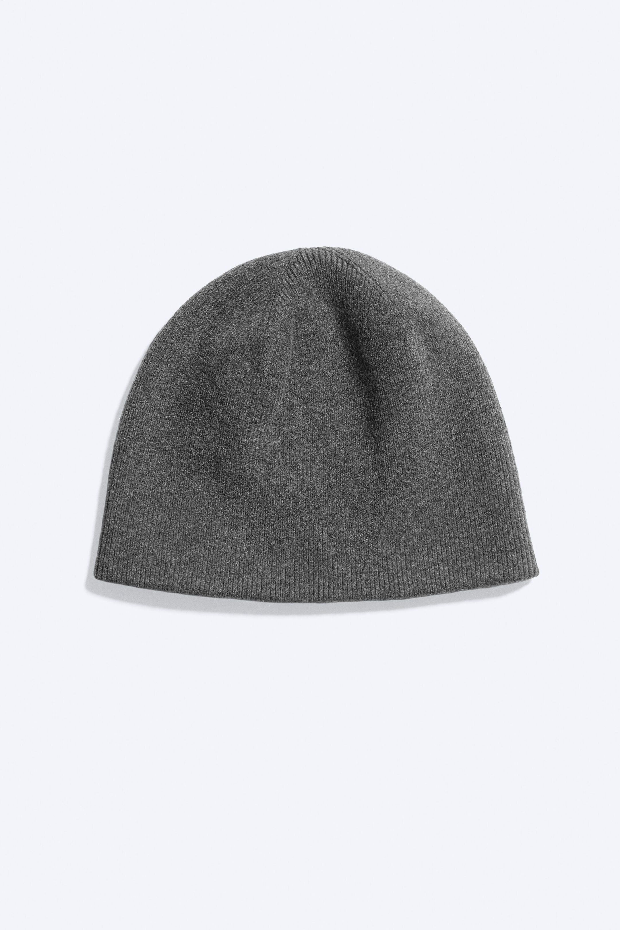 Dark Grey Melange - Ribbed Beanie - 1