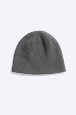 Dark Grey Melange - Ribbed Beanie - 1