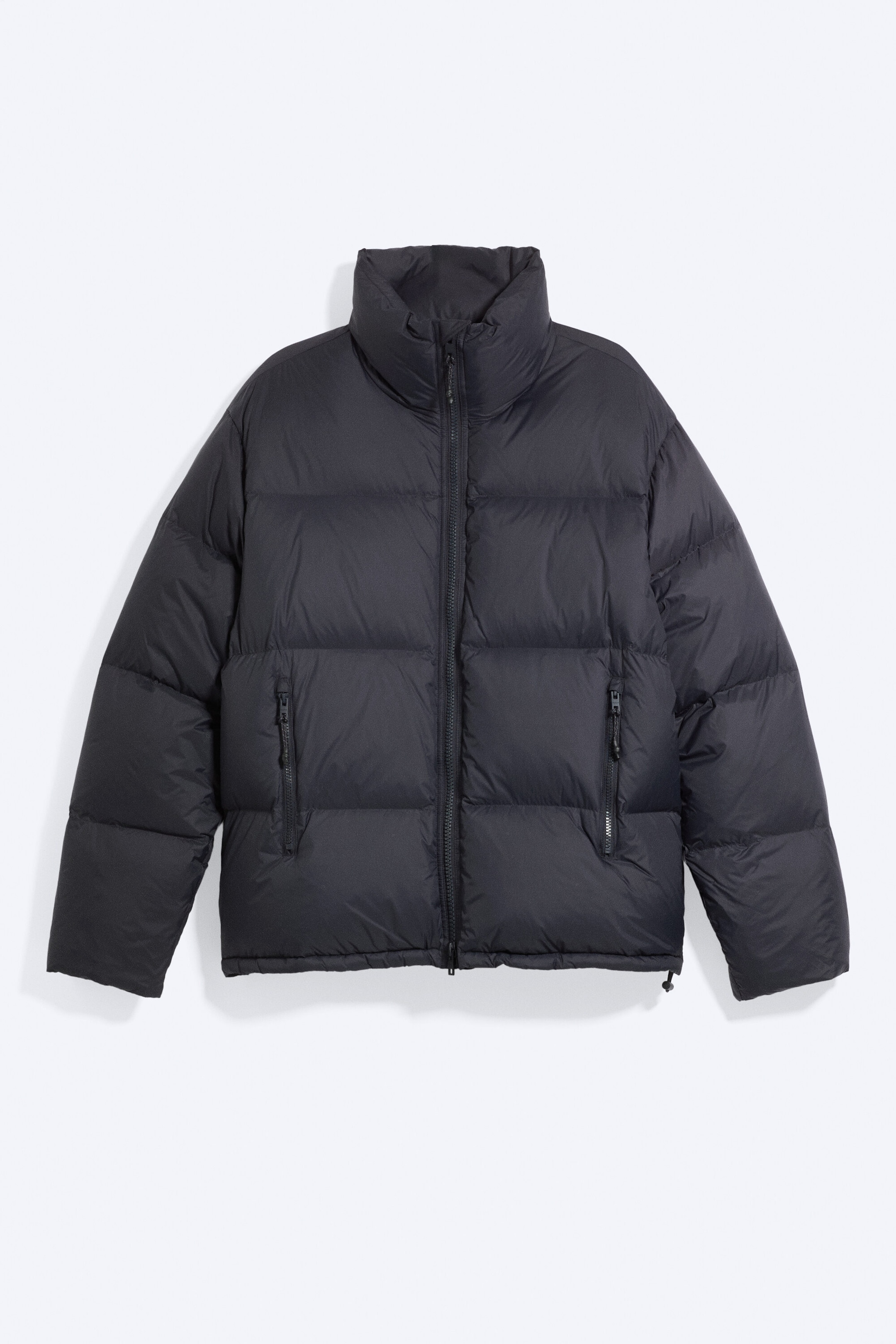 Dark Navy Blue - Recycled Down Relaxed Puffer Jacket - 2
