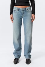 Blue Fade - Medium Blue - Arrow Low Rise Regular Straight Leg Jeans - 1