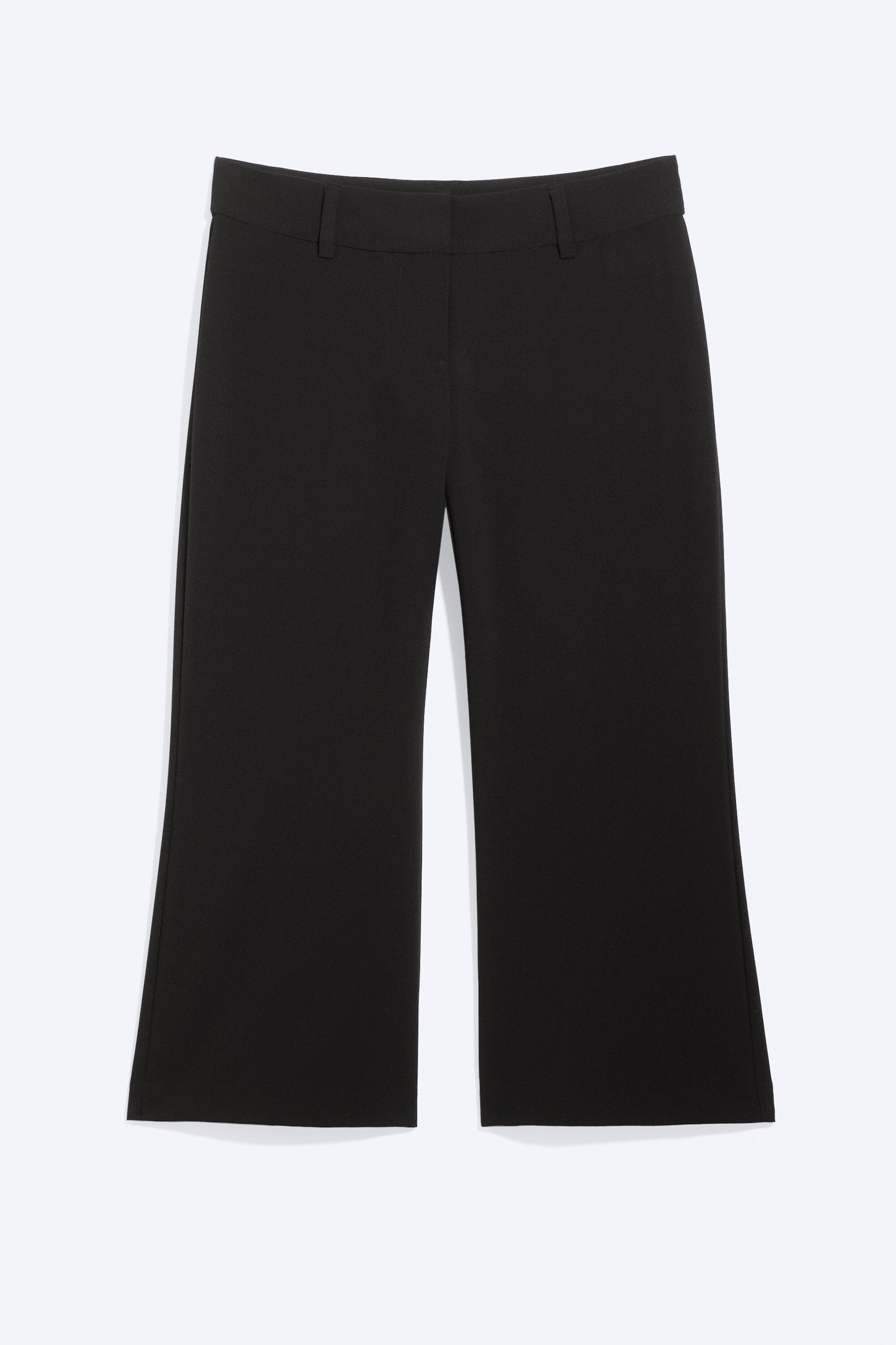 Svart - Kort dressbukse med sleng - 3