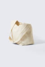 Light Beige - Soft Canvas Shoulder Bag - 2