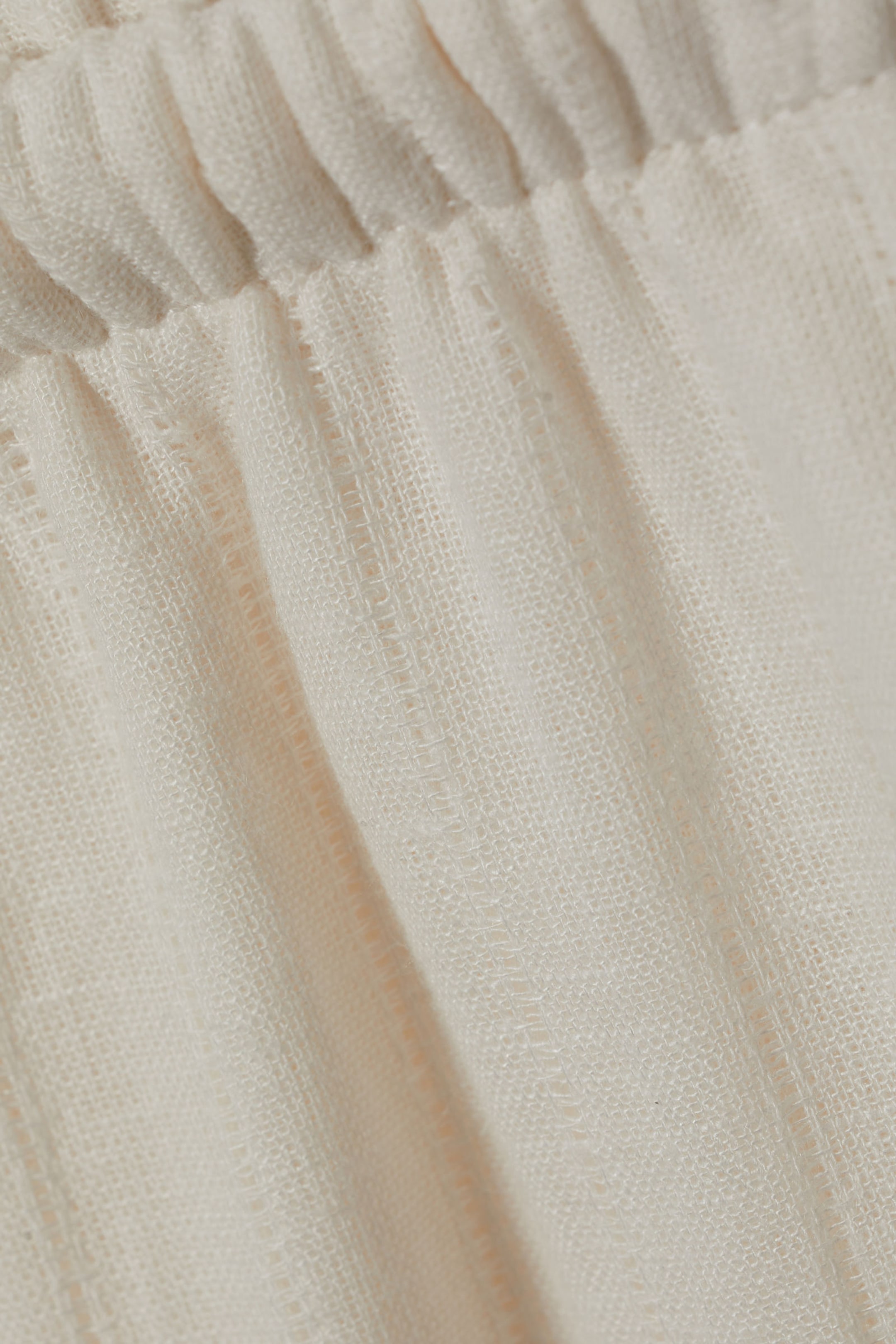 Dusty White - Relaxed Linen Blend Trousers - 2