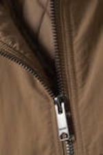 Dusty Brown - Relaxed Nylon Bomber Jacker - 1