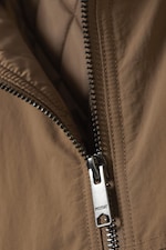 Dusty Brown - Relaxed Nylon Bomber Jacker - 5