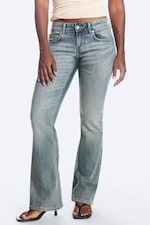 Gloria Blue - Bleu moyen - jean bootcut skinny taille basse Hour - 1