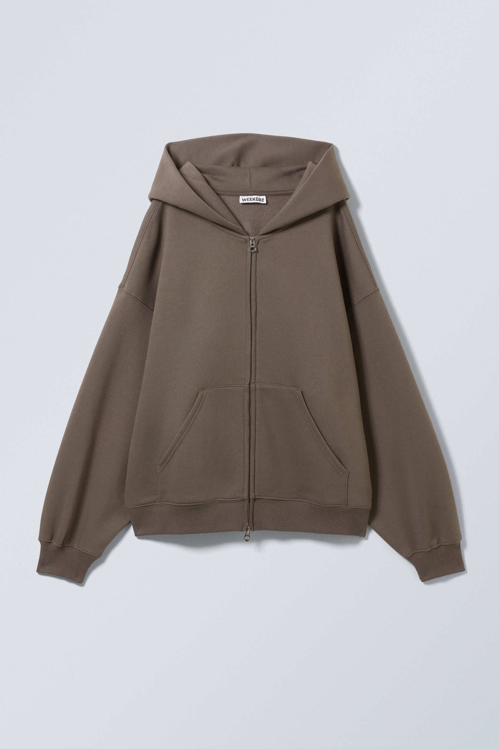 Camel Oversized Zipped Hoodie – WATC STUDIO