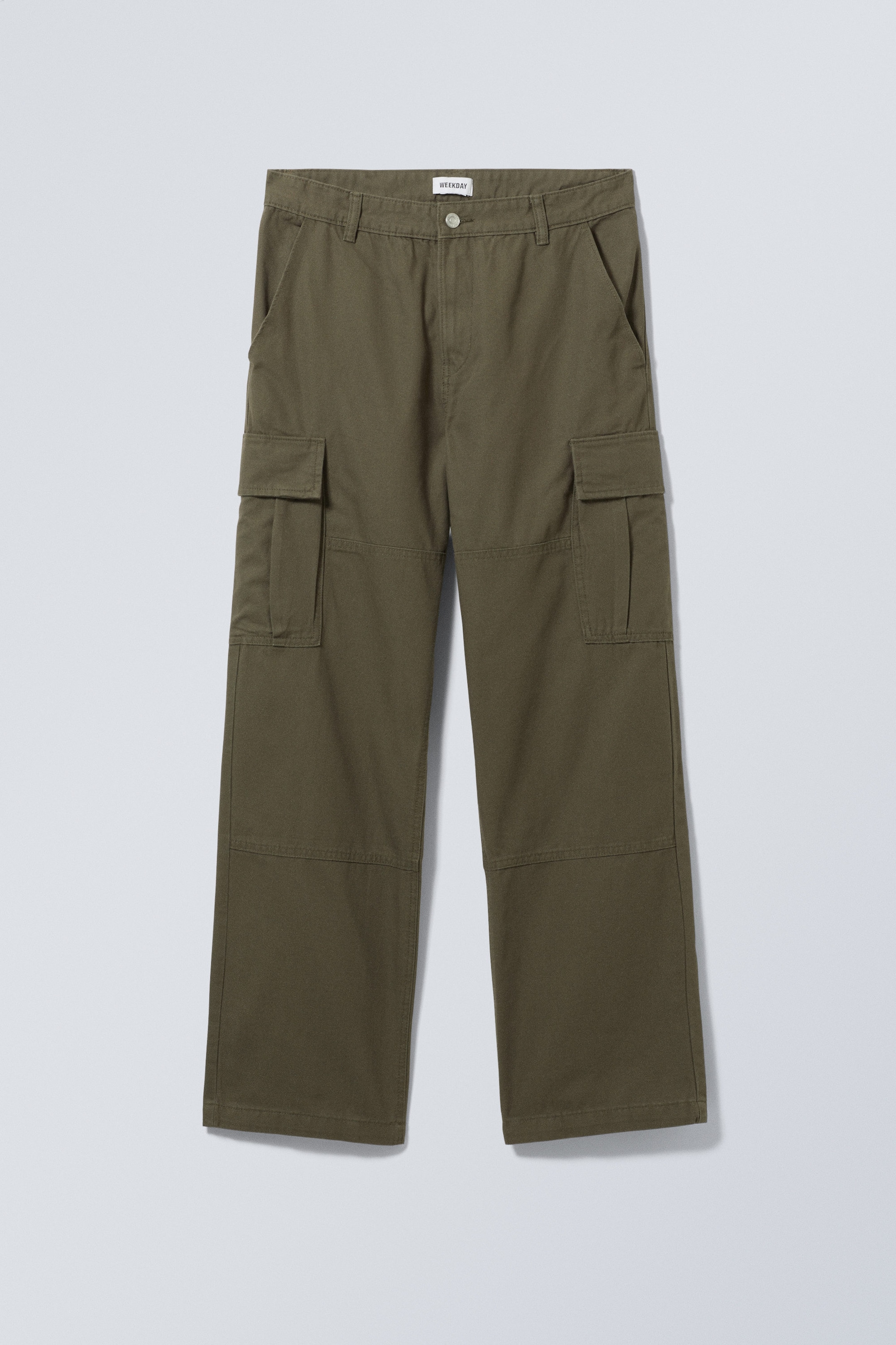 Dark Khaki Green - Joel Relaxed Cargo Trousers - 0