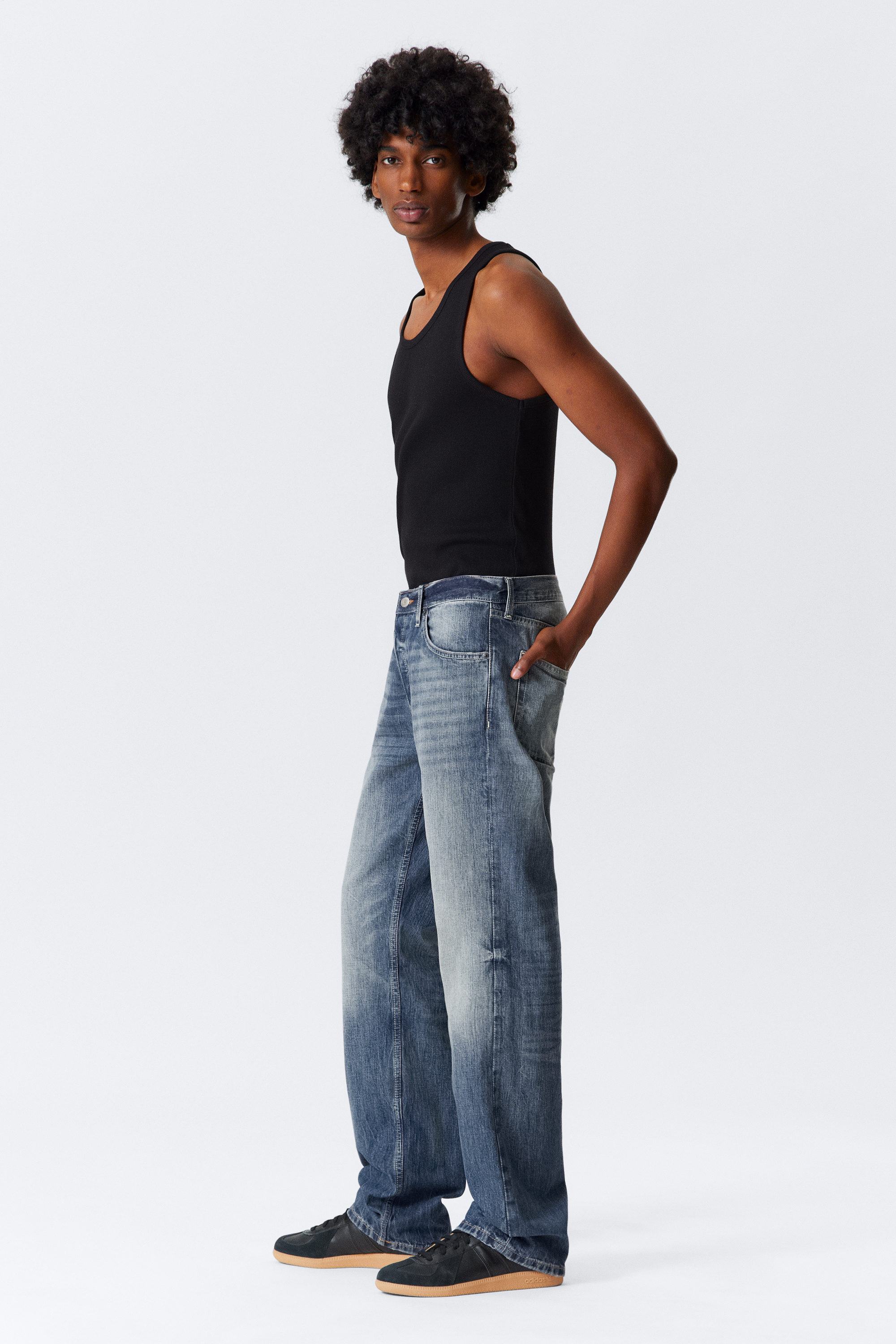 Board Blue - Medium Blue - Orbit Mid Rise Regular Straight Leg Jeans - 2