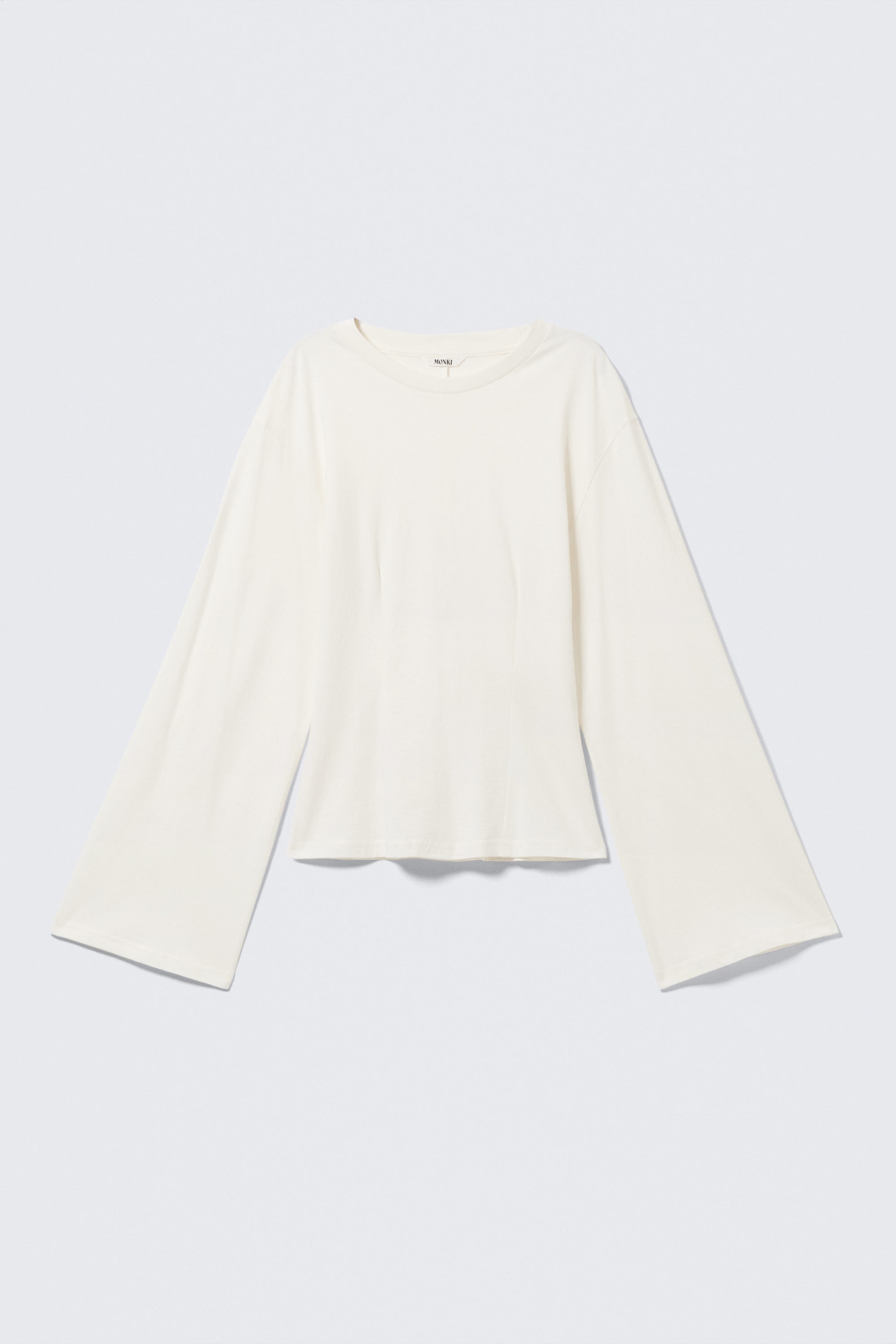 Blanc cendré - Haut ajusté à manches longues - 3