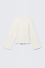 Blanc cendré - Haut ajusté à manches longues - 3