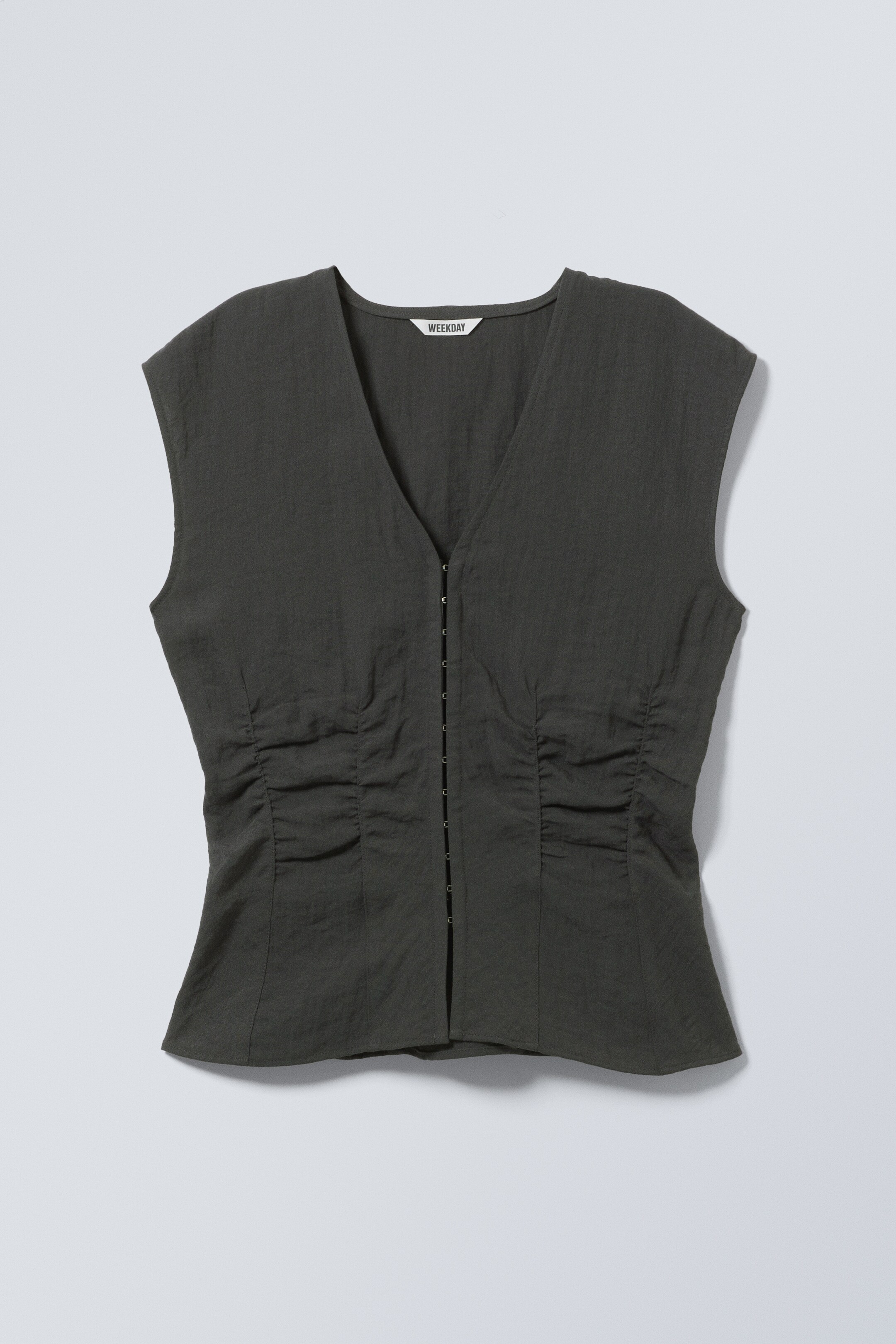 Größeres Bild ansehen: Ärmelloses Knitter-Top - Dunkelgrau - Ladies | H&M DE 5