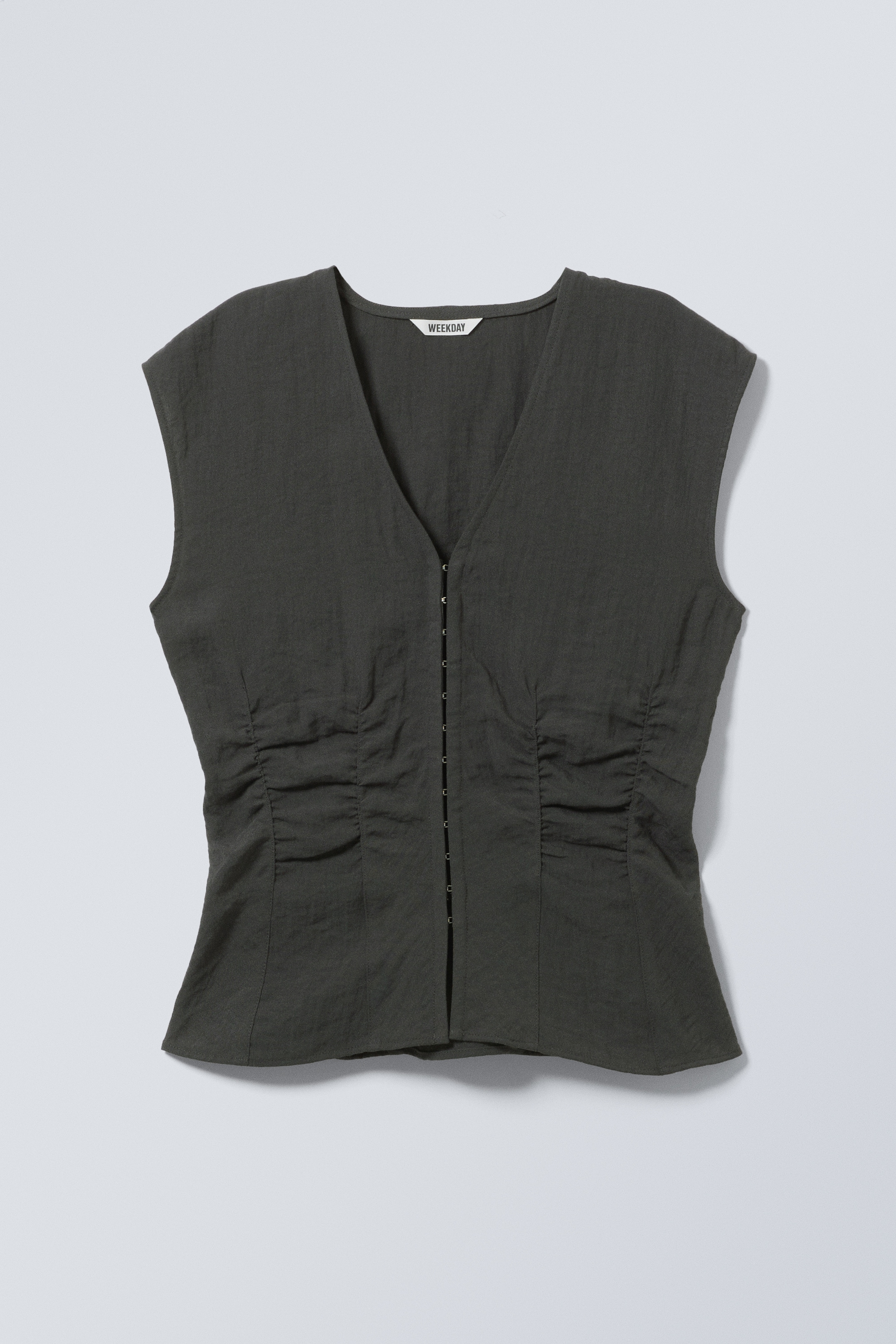 Agrandir l'image: Haut froissé sans manches - Gris foncé - FEMME | H&M FR 5