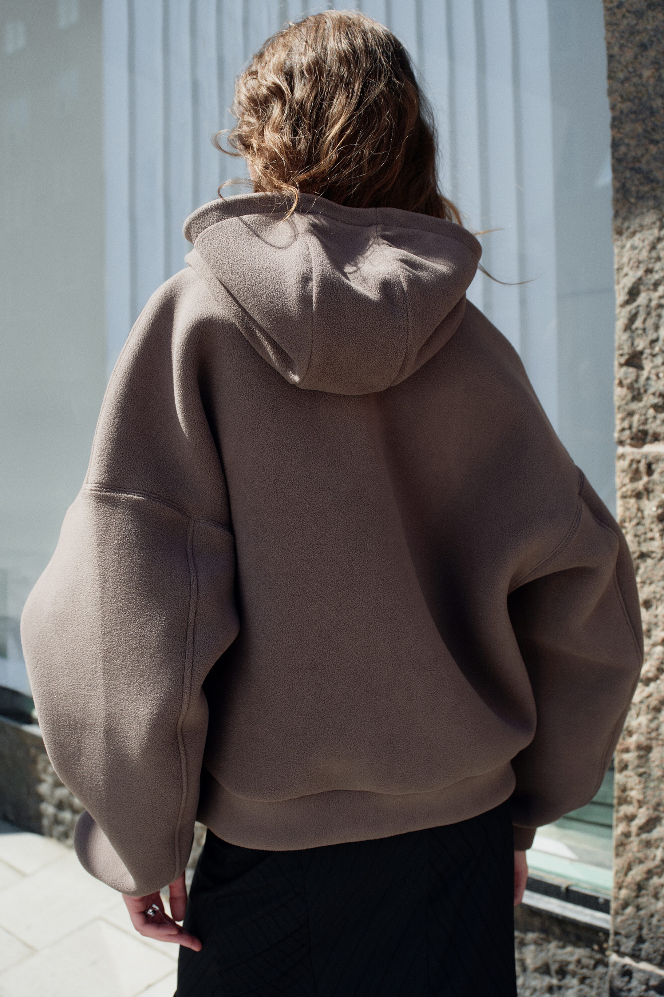 Mörk Mullvad - Oversized bonded scuba-hoodie - 2