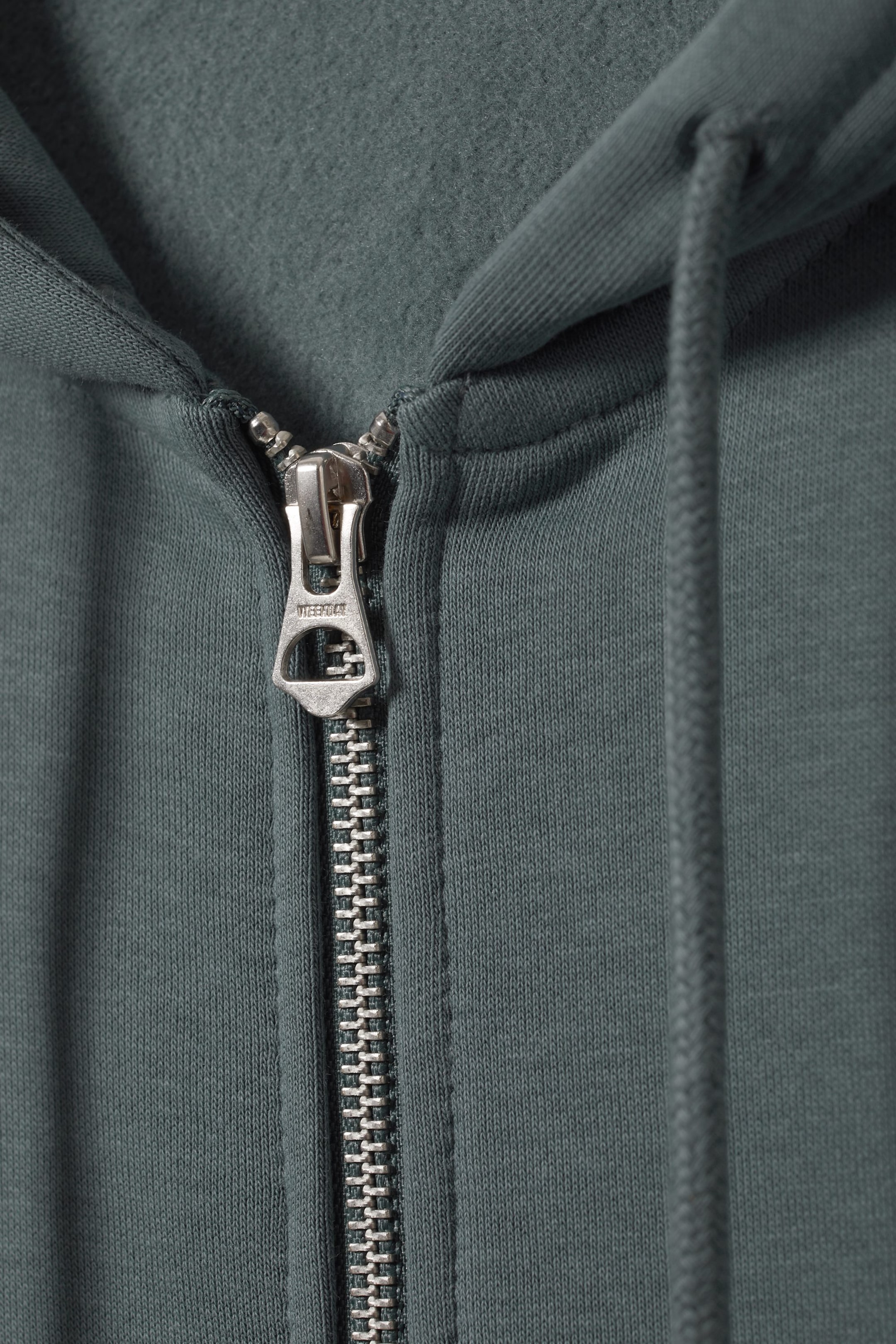 Donkergrijs - Standaardhoodie met rits - 1
