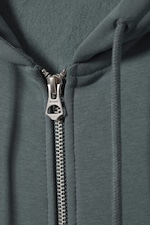 Donkergrijs - Standaardhoodie met rits - 1