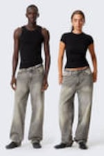 Canyon Grey - Medium Grey - Galaxy Loose Straight Leg Jeans - 1