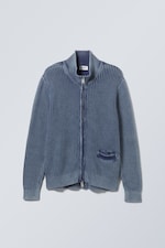 Washed Blue - Mattias Regular Cardigan - 0