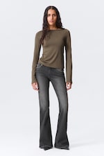 Dark Mole - Annie Long-Sleeved Boat-Neck Top - 1