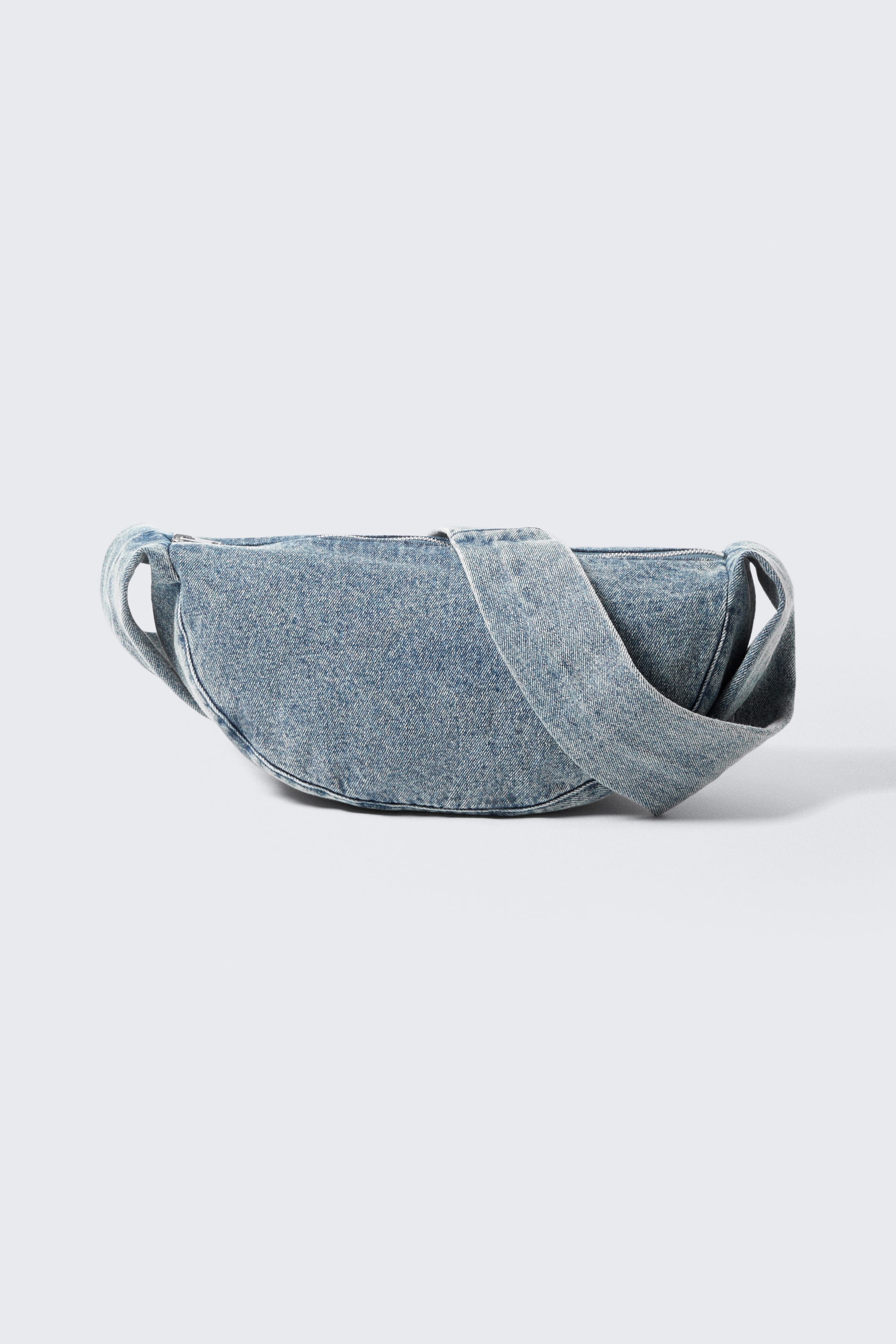 Blue - Small Denim Crossbody Bag - 1