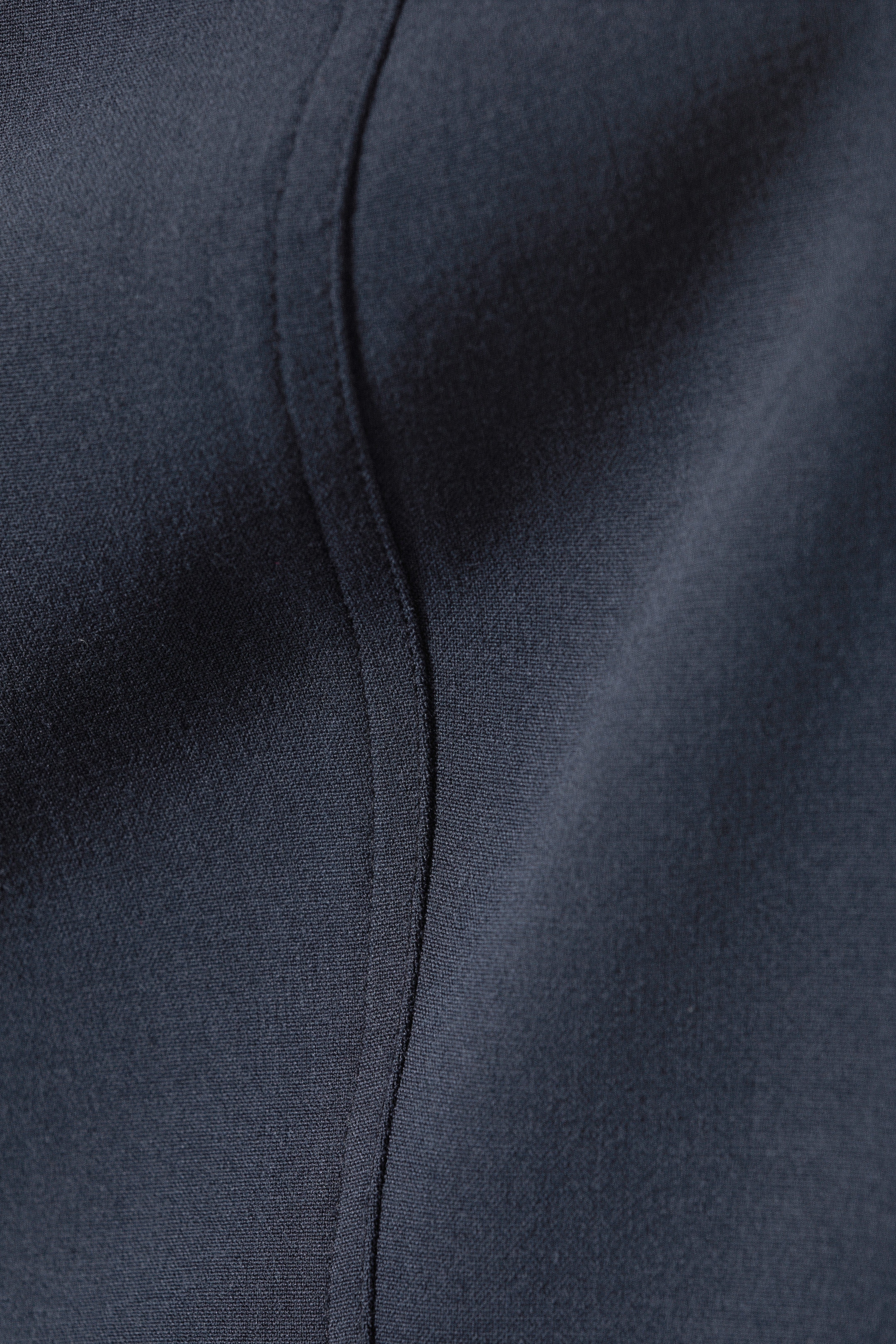 Dark Blue - Asymmetric One-Shoulder Fitted Top - 2