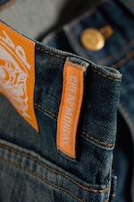 Streaky Blue - Mittelblau - Looser – Weite Jeans mit normaler Taille - 1
