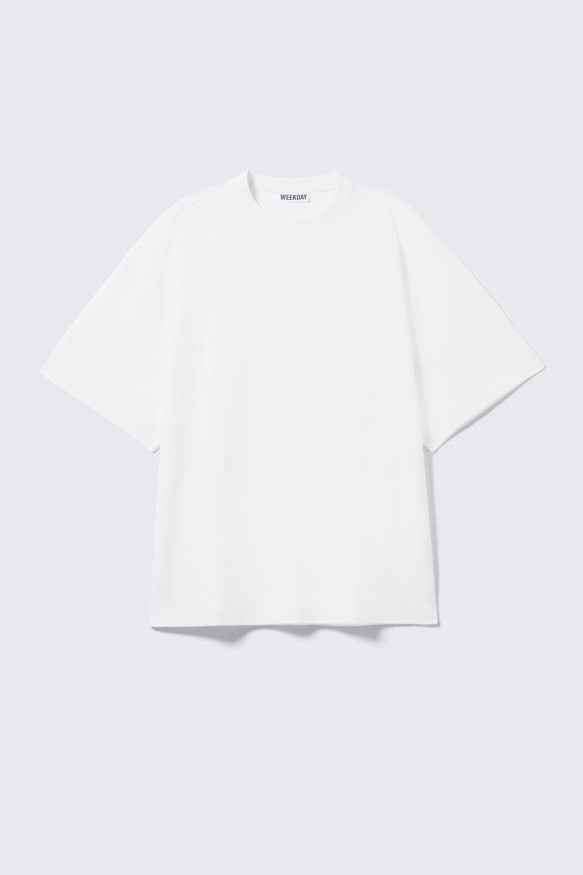 White - Oversized Short-Sleeved Cotton T-shirt - 1