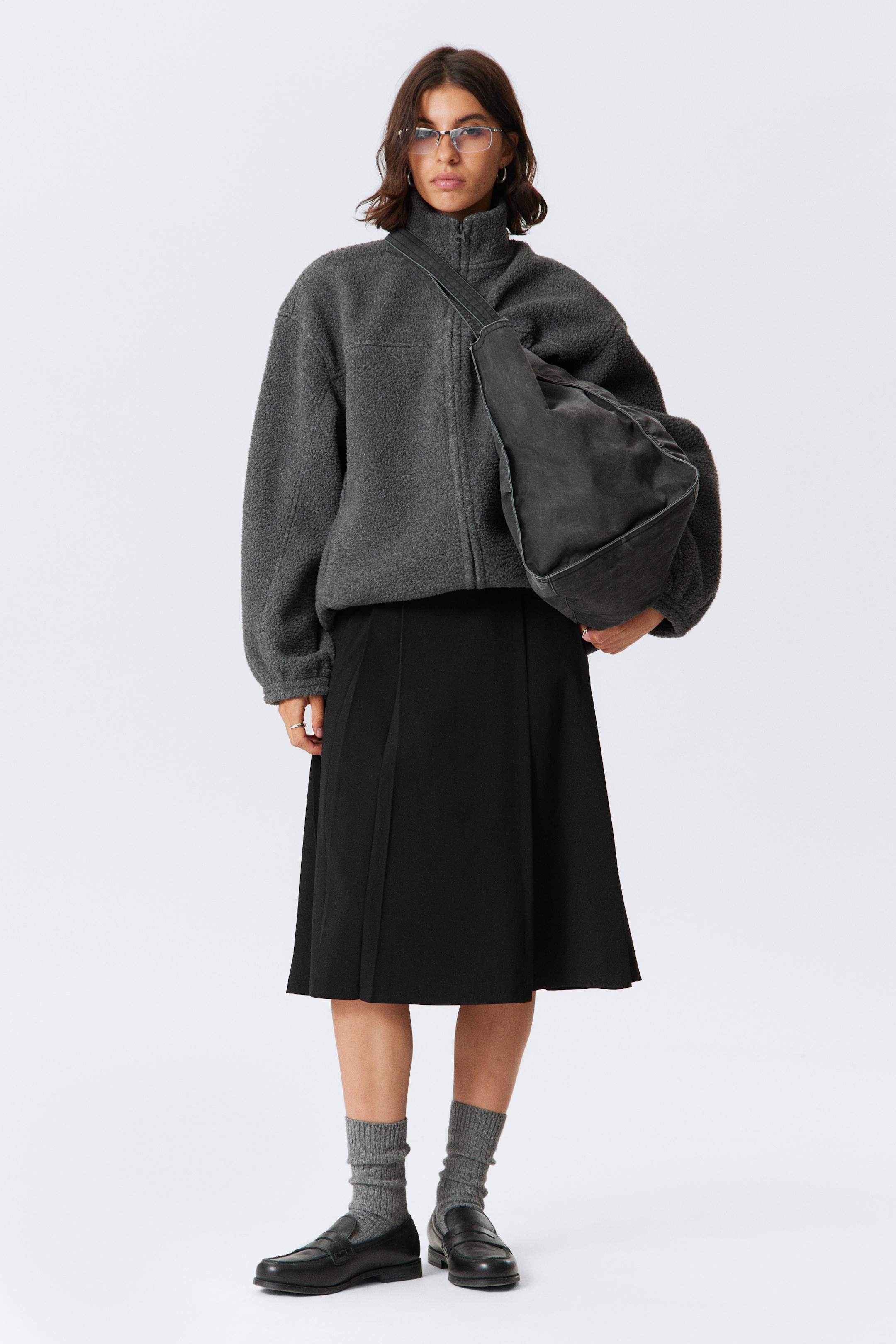 Ver imagen más grande: Chaqueta polar con cremallera - Gris oscuro jaspeado - MUJER | H&M ES 2