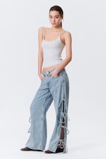 Mid Blue - Bleu moyen - Jean large taille basse Imoo - 0