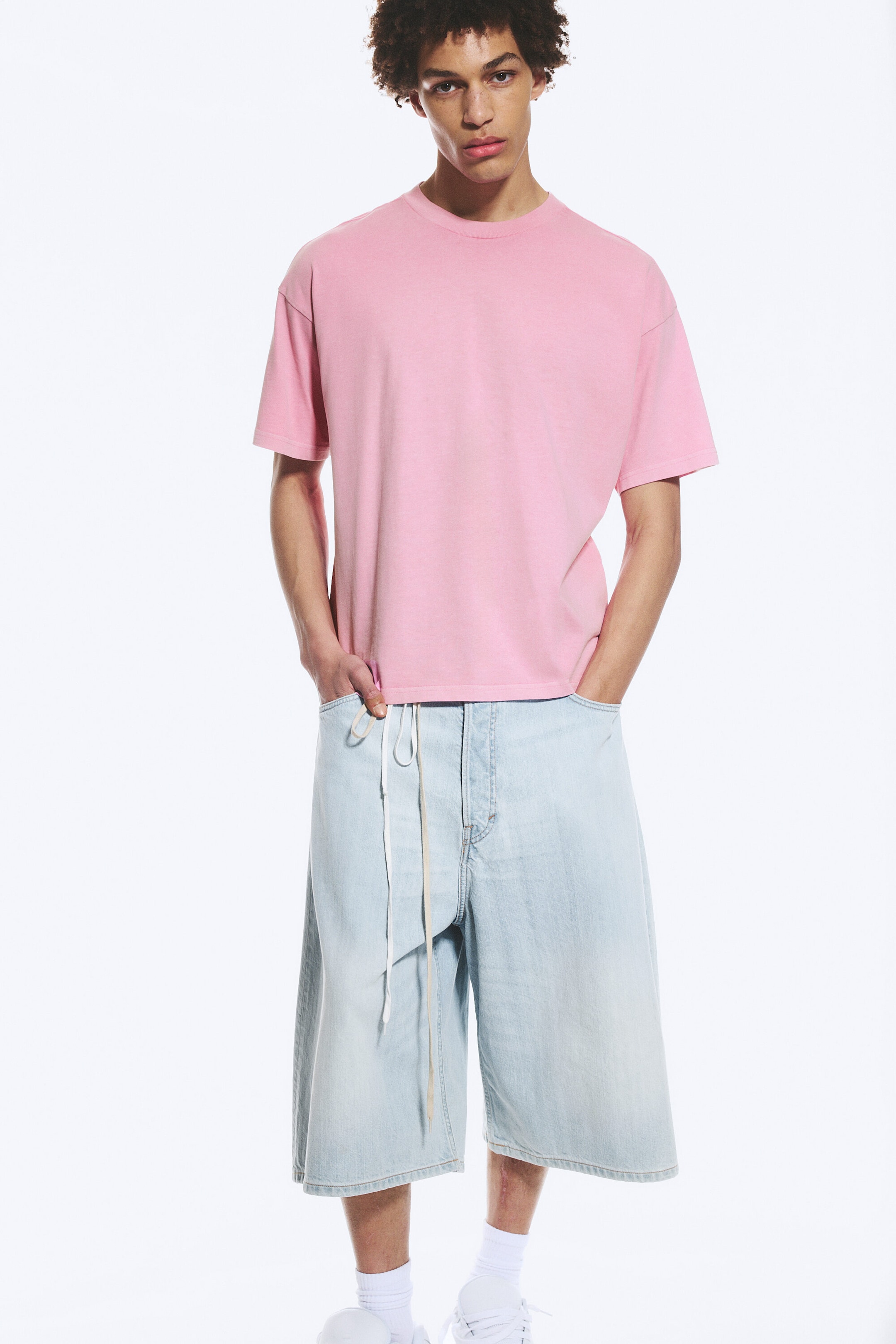 Rosa - Lös Boxig T-shirt - 1