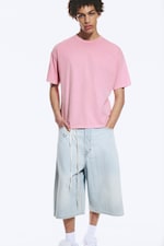 Rosa - Lös Boxig T-shirt - 0