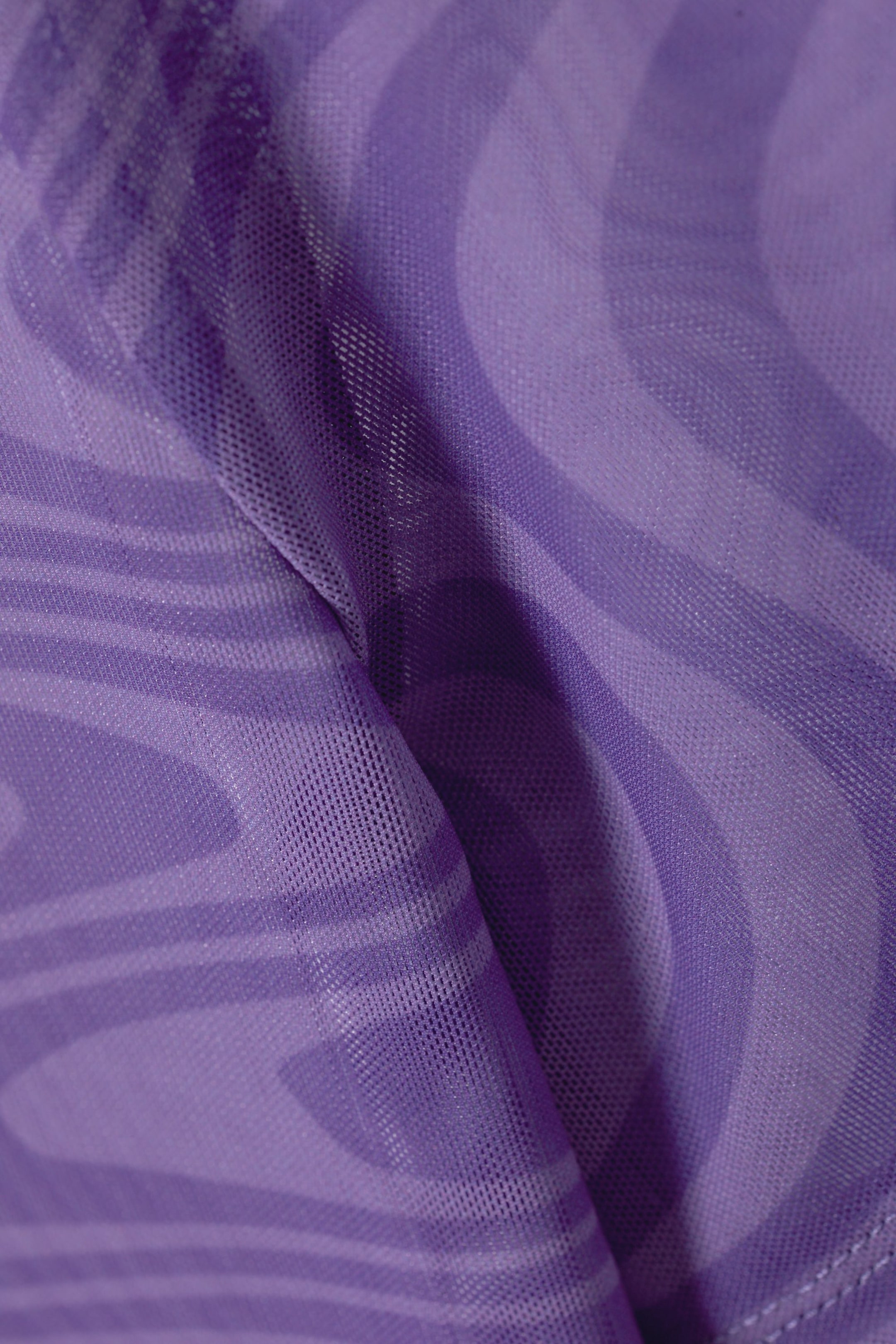 Lila/Wellen - Bedrucktes Mesh-T-Shirt Blur - 1