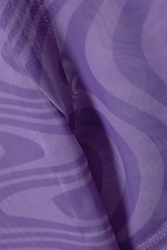 Lila/Wellen - Bedrucktes Mesh-T-Shirt Blur - 1