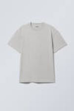 Helles Staubgrau - Schweres Oversized-T-Shirt - 0
