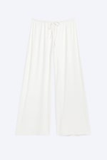 Weiß - Lockere Lyocell-Hose mit mittelhohem Bund - 4