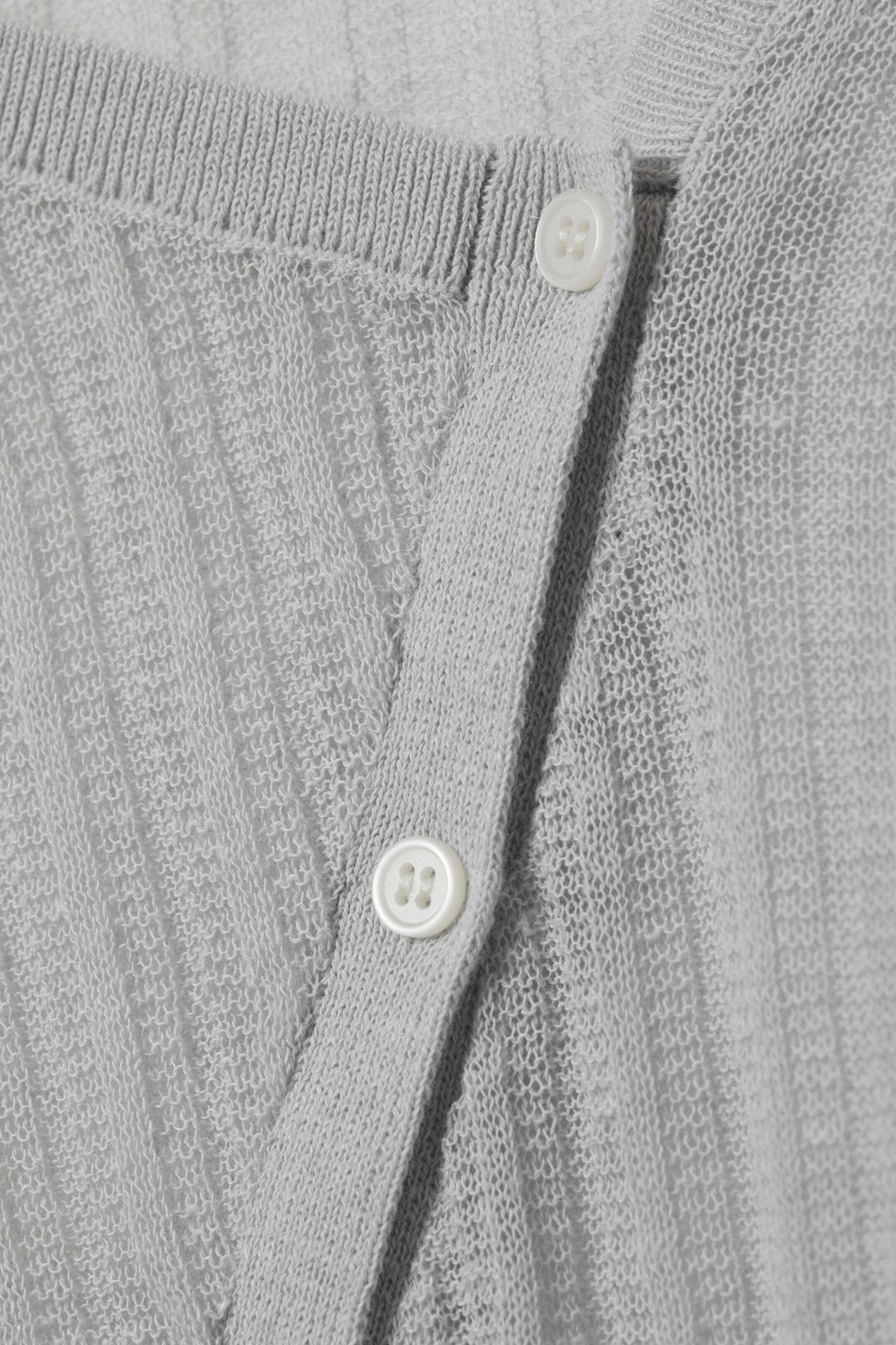 Προβολή μεγαλύτερης εικόνας: Asymmetric Linen Blend Cardigan - Ανοιχτό Γκρι - Ladies | H&M GR 6