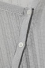 Hellgrau - Asymmetrischer Cardigan aus Leinenmischung - 5