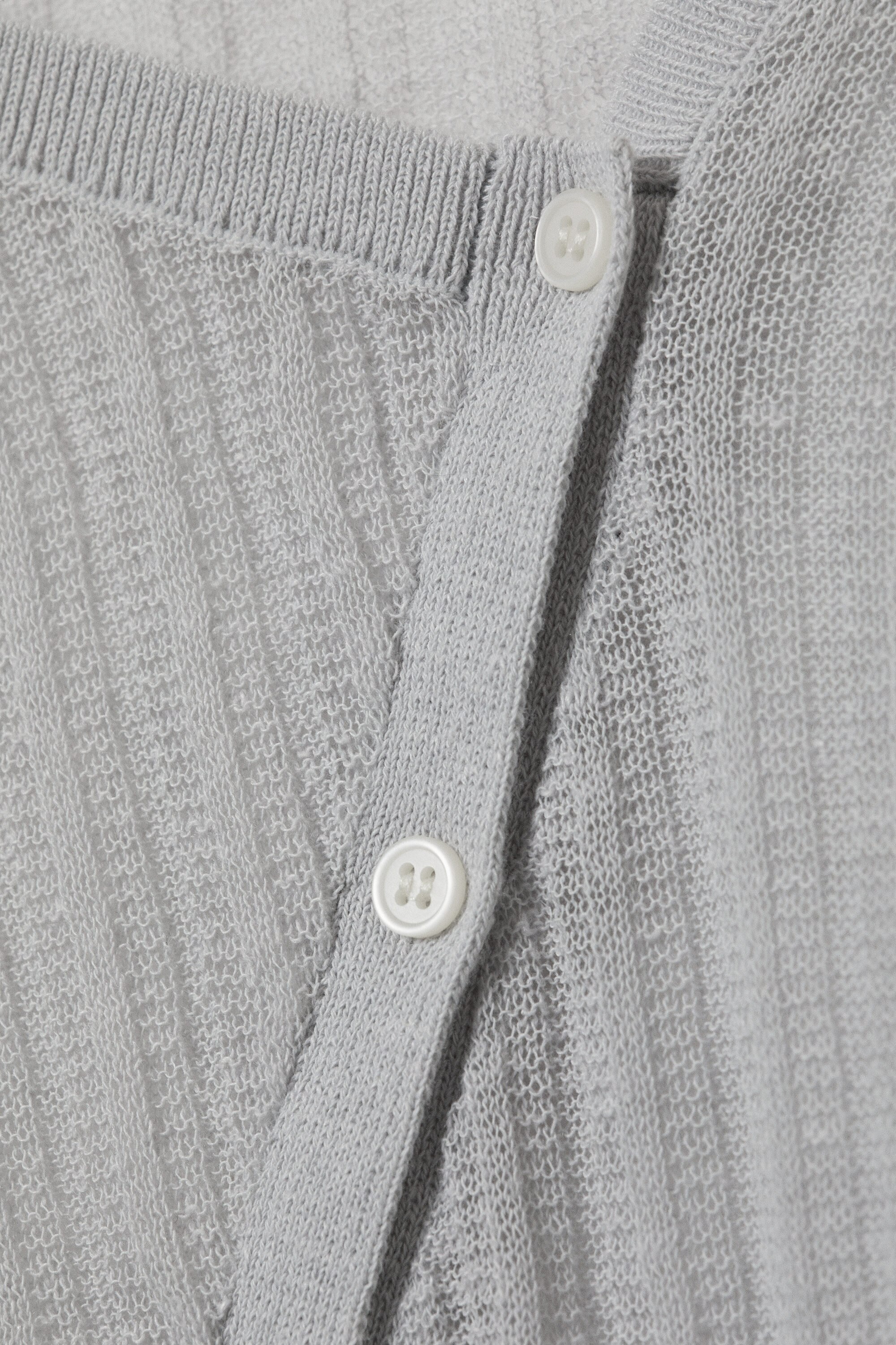 open-knit v-neck cardigan - Dusty White | Monki GB