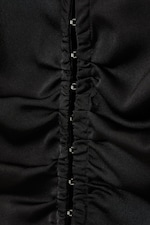 Noir - Chemise ajustée en satin - 1