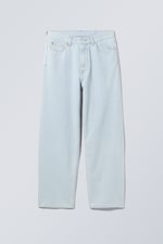 Prächtiger blauer Hanf - Galaxy Mid Waist Loose Straight Jeans - 0