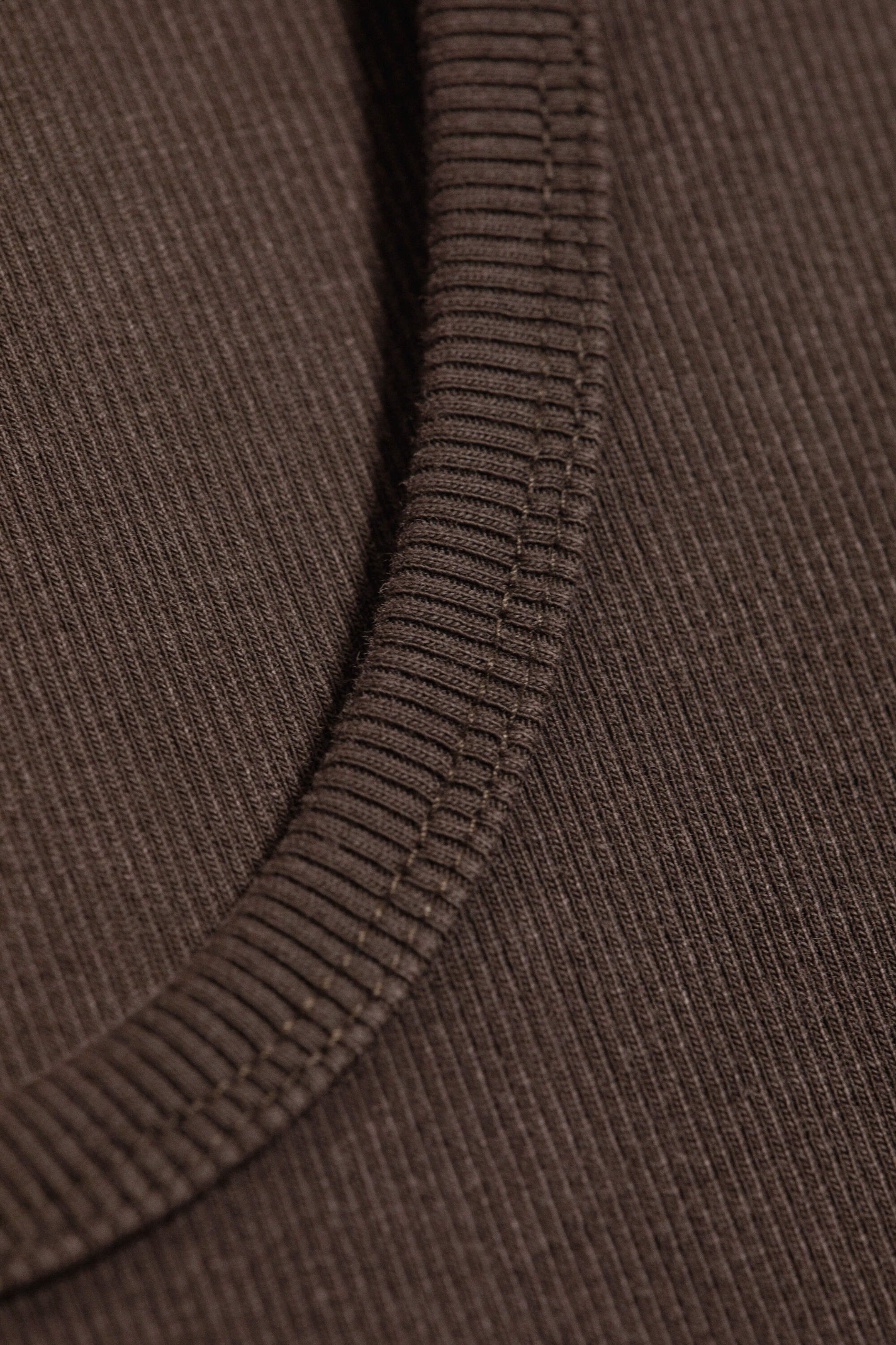 Dark Brown - Classic Ribbed Tank Top - 1