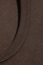 Dark Brown - Classic Ribbed Tank Top - 1