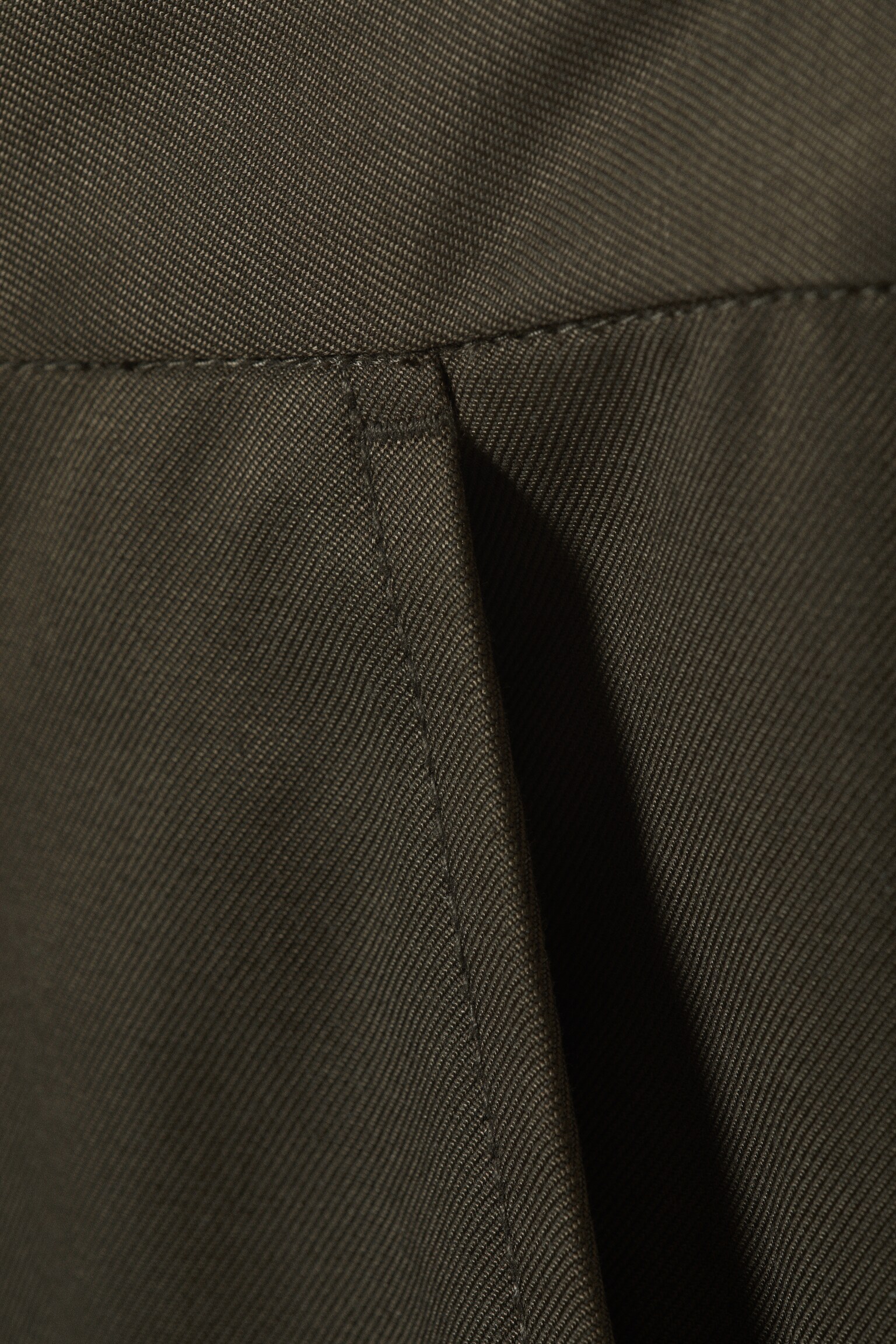 Loose Fit Twill Chino Trousers - Dark Grey/Black - 4