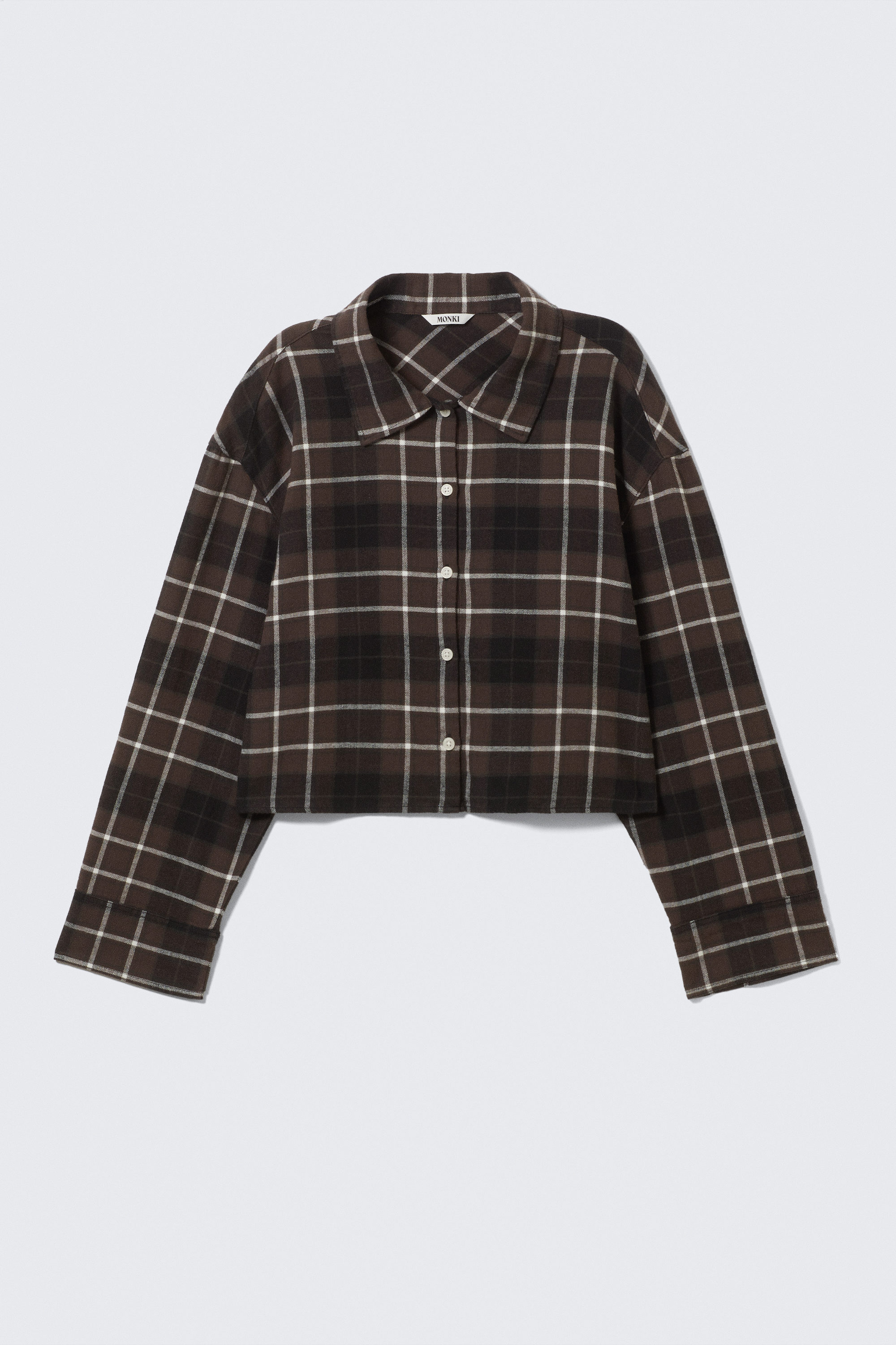 Marron écossais - Chemise en flanelle écossaise courte - 3