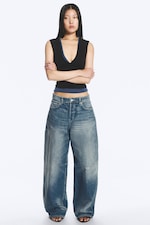 Stirrup Blue - Mittelblau - Andromeda Low Waist Loose Baggy Jeans - 2